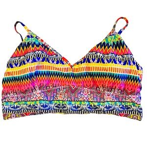 Jessica Simpson Boho Swimsuit Bikini Cami Top adjustable straps. Extra large, XL